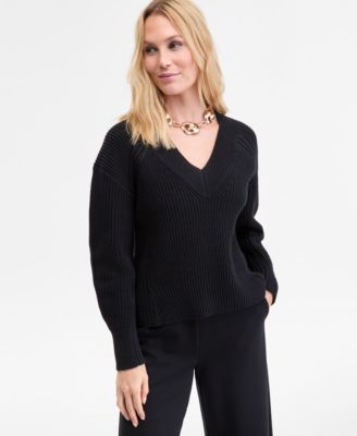 I.N.C. International Concepts - Women's Directional Ribbed Sweater