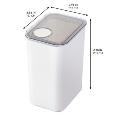 Large Airtight Canister with Removable Pour Cap - White