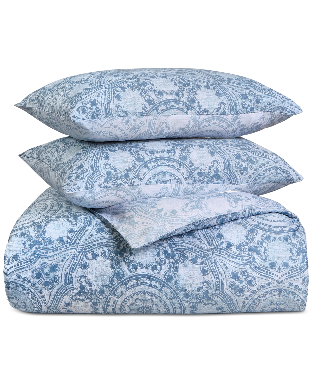 Charter Club Lyra Medallion 3-pc. Comforter Set, King, Macy's Exclusive In Blue