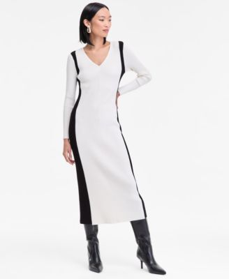 I.N.C. International Concepts - Women's Contrast Panel Sweater Dress
