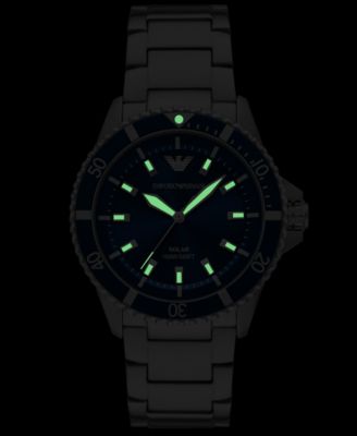 Men's World Explorer Solar Stainless Steel Bracelet Watch 42mm