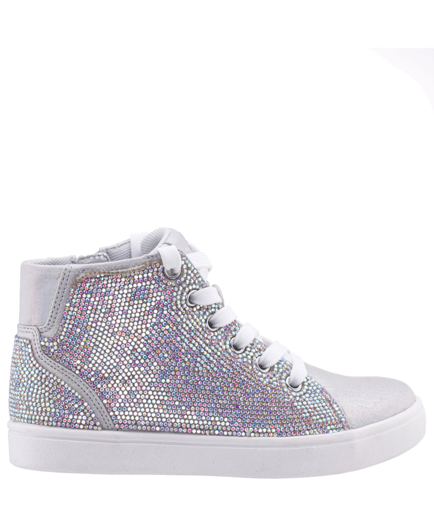 Girls Side Zip High Top Athletic Shoes