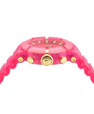 Men's Swiss Chronograph Real Active Pink Strap Watch 45mm