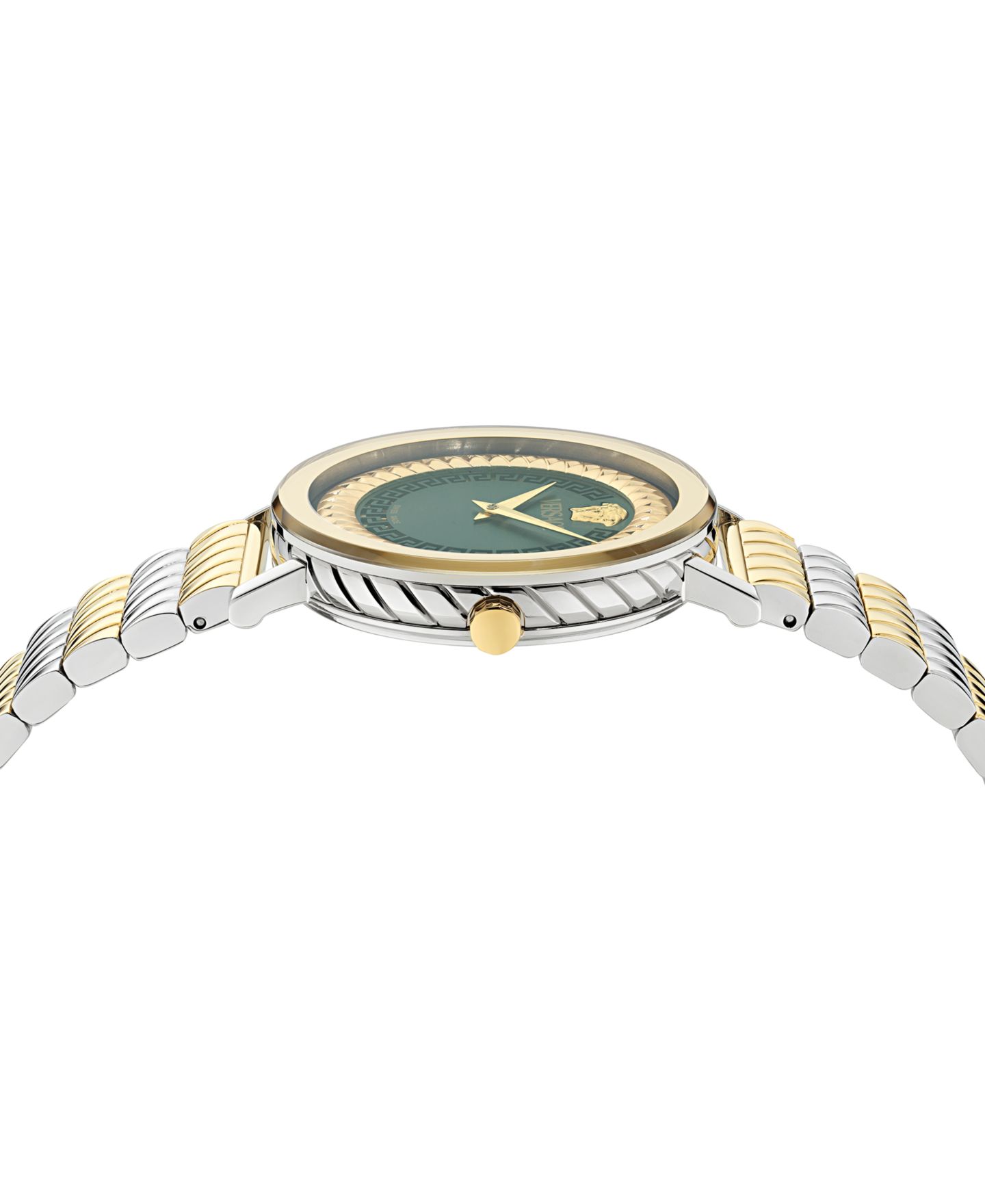 Женские часы Versace Swiss Delphinus Two-Tone Bracelet Watch 35mm — фото 2