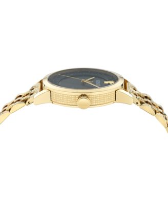 Men's Swiss Albireo Gold Ion Plated Bracelet Watch 40mm