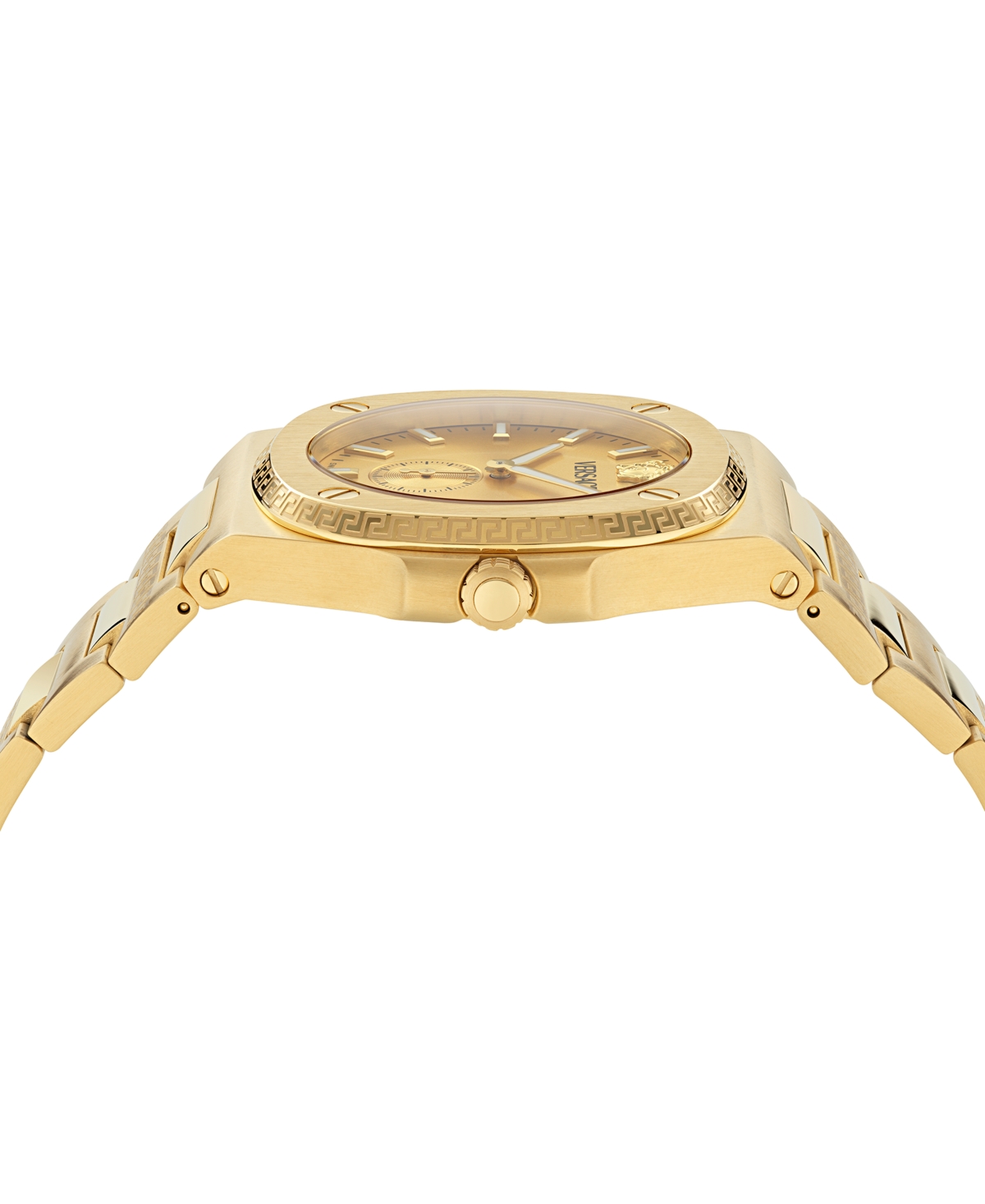 Versace Men's Swiss Tolomeo Gold Ion Plated Bracelet Watch 40mm