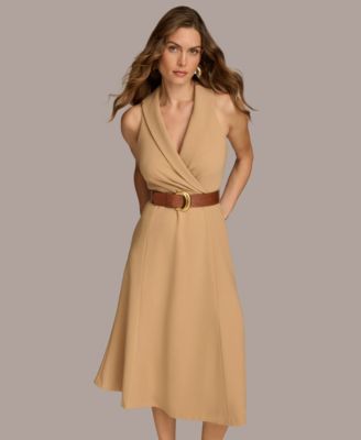 Women's V-Neck Sleeveless Midi Dress