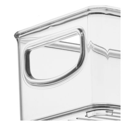 Set of 4 Plastic Stackable Pantry Bin with Handles