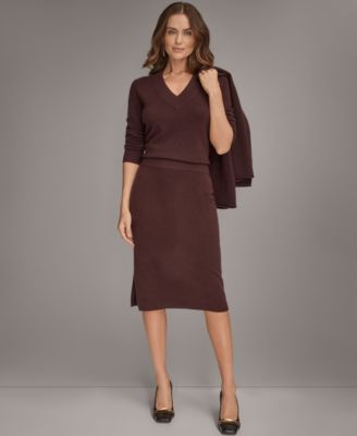 Women’s V-Neck Cashmere Sweater with Gold Button Detailing