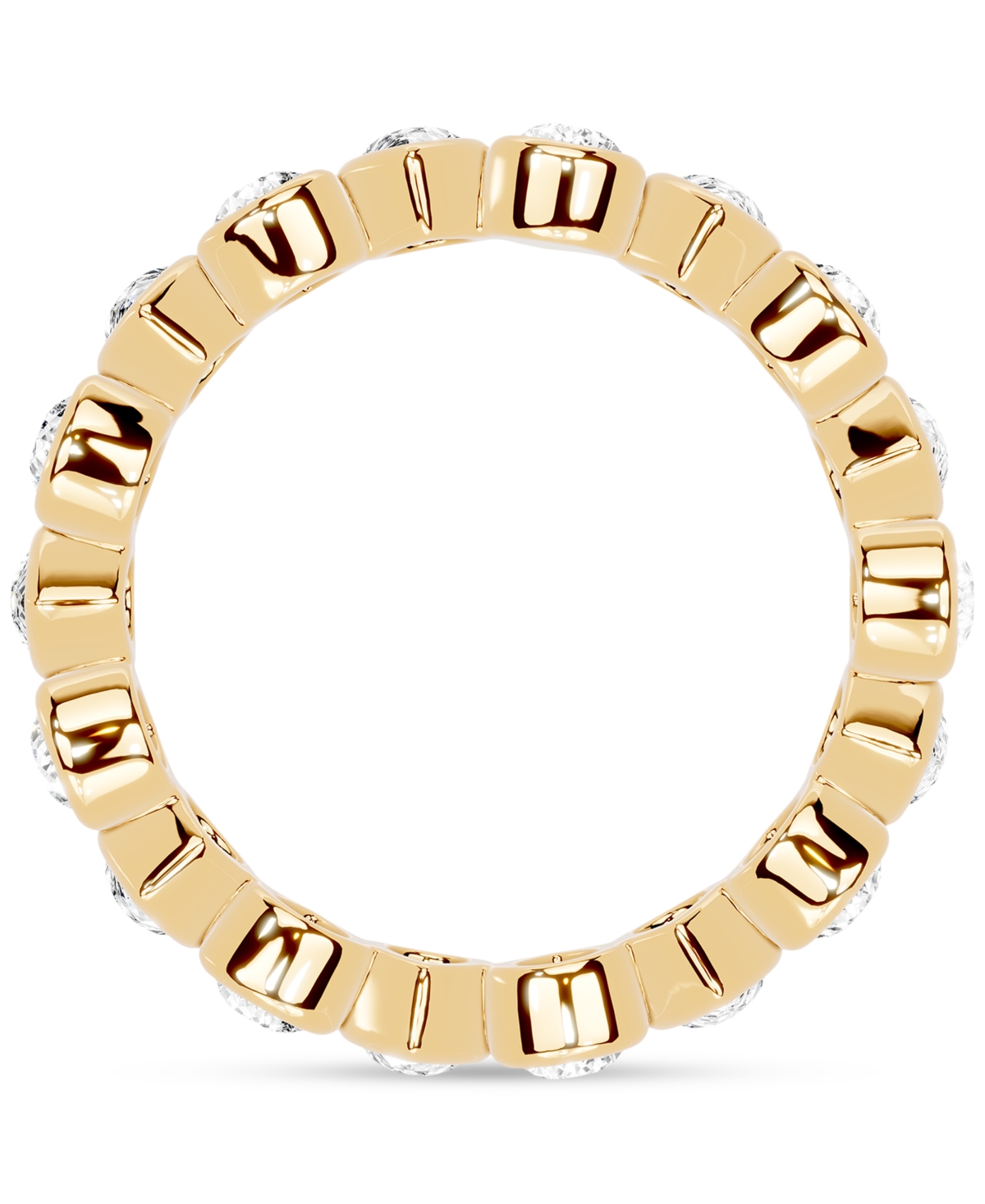 Macy's Diamond Pear Bezel Eternity Band (2 Ct. T.w.) In Platinum Or 14k Gold In Gold