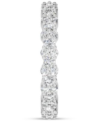 Diamond Cluster Eternity Band (1 ct. t.w.) in Platinum or 14k Gold