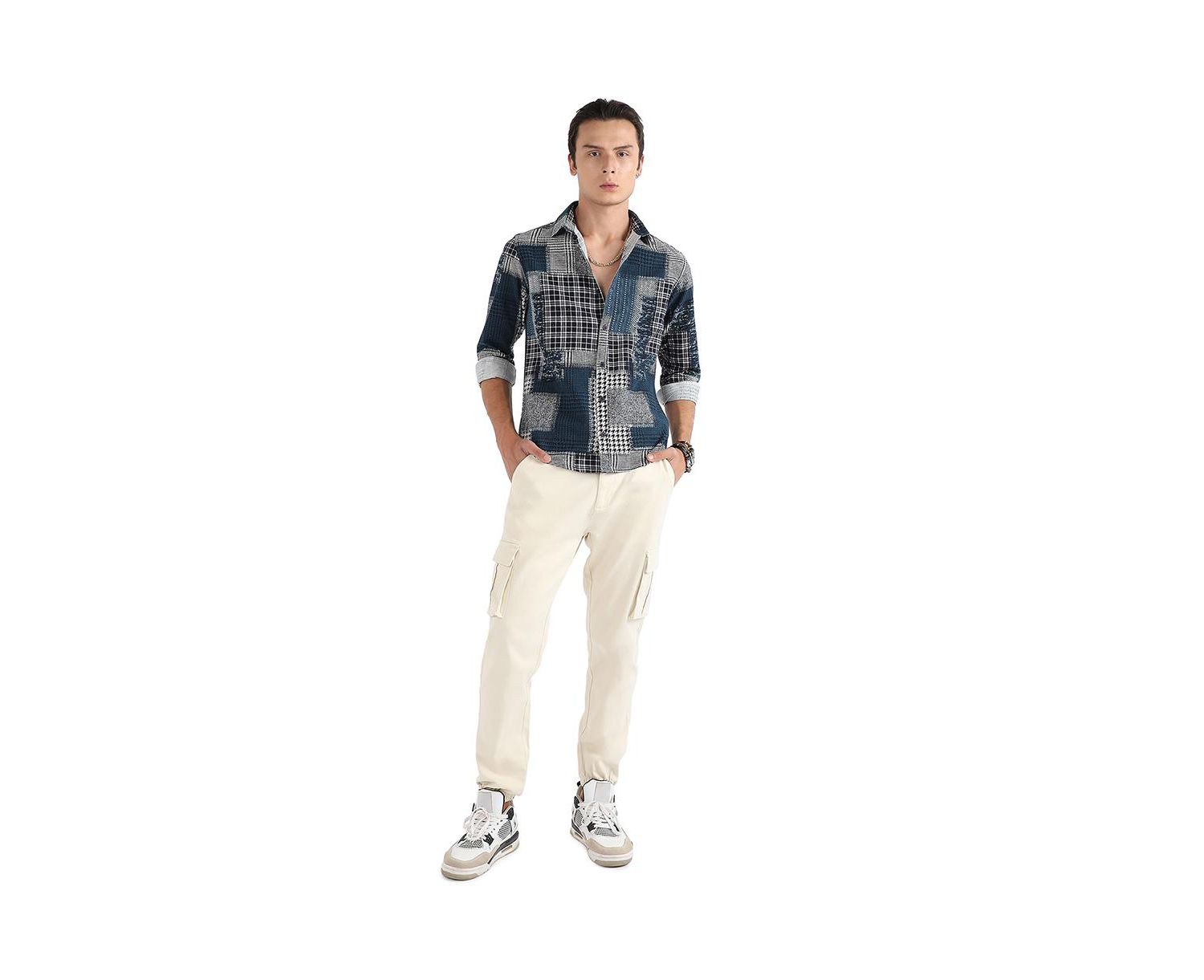 Men's Herringbone Block Shirt