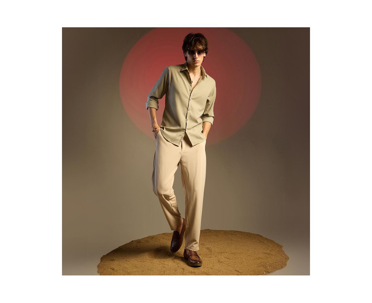 Men's Solid Seersucker Shirt
