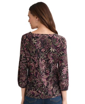 Women's Crew Neck 3/4-Sleeve Top