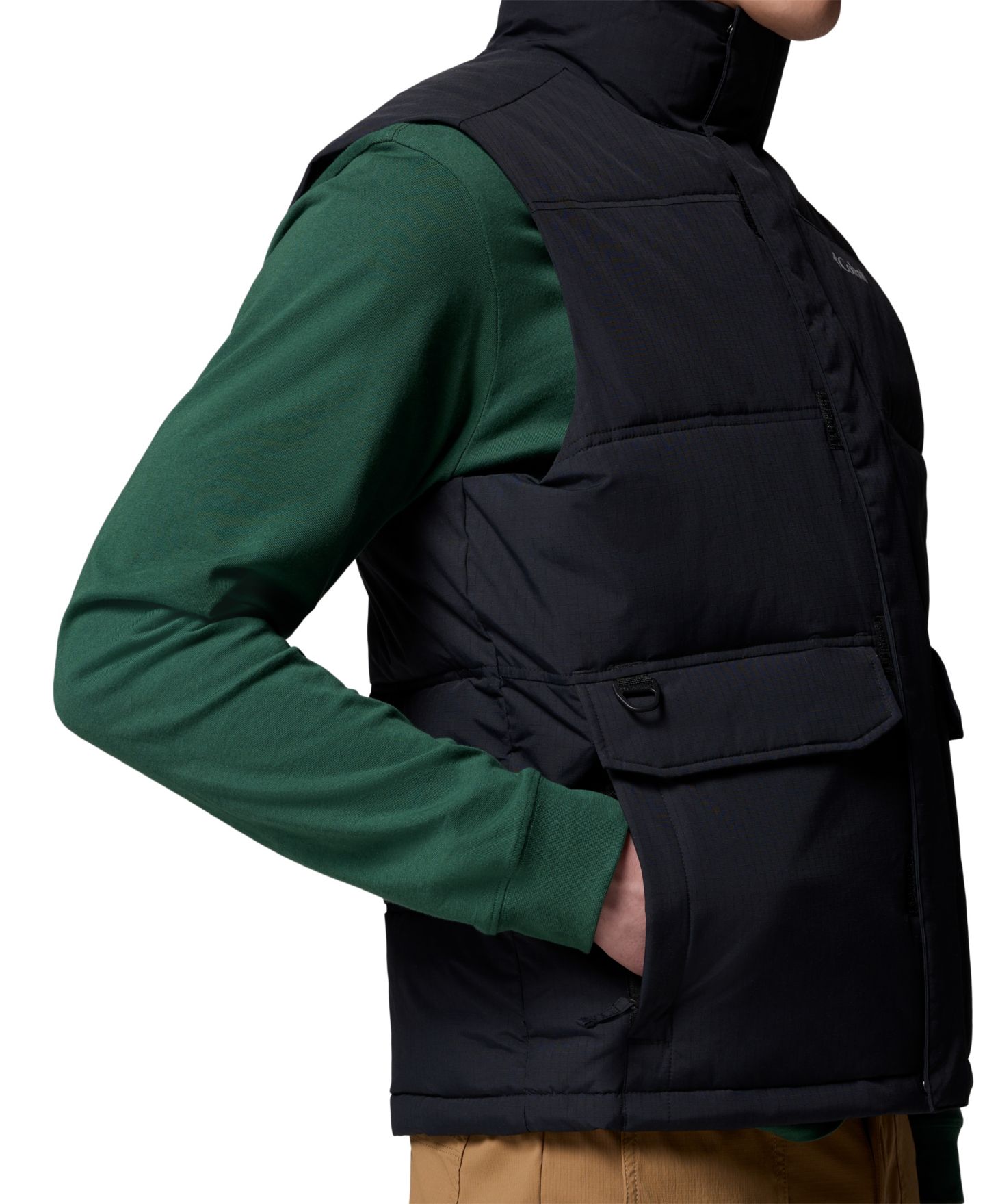 Мужской жилет Columbia Landroamer Puffer Vest, цвет: Чёрный — фото 4