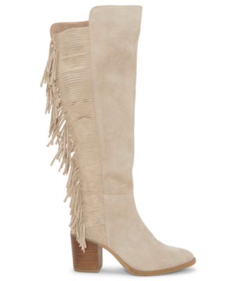 Women's Boswell Fringe Knee High Block Heel Boots