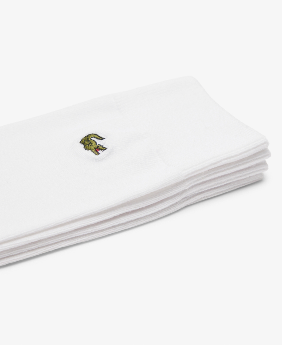 Lacoste Unisex 2-pack High Height Crew Socks Set In White