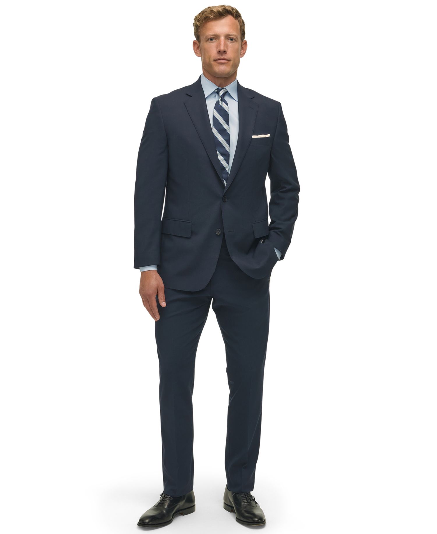 Men's Classic-Fit Stretch Wool Blend Suit Separates Pant