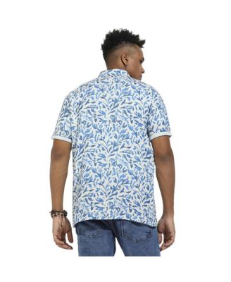 Men's Blue Foliage Strokes Shirt