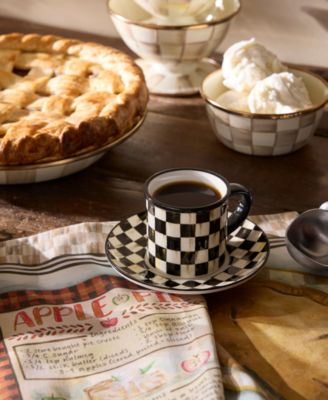 Courtly Check Espresso Cup & Saucer, Service for 2