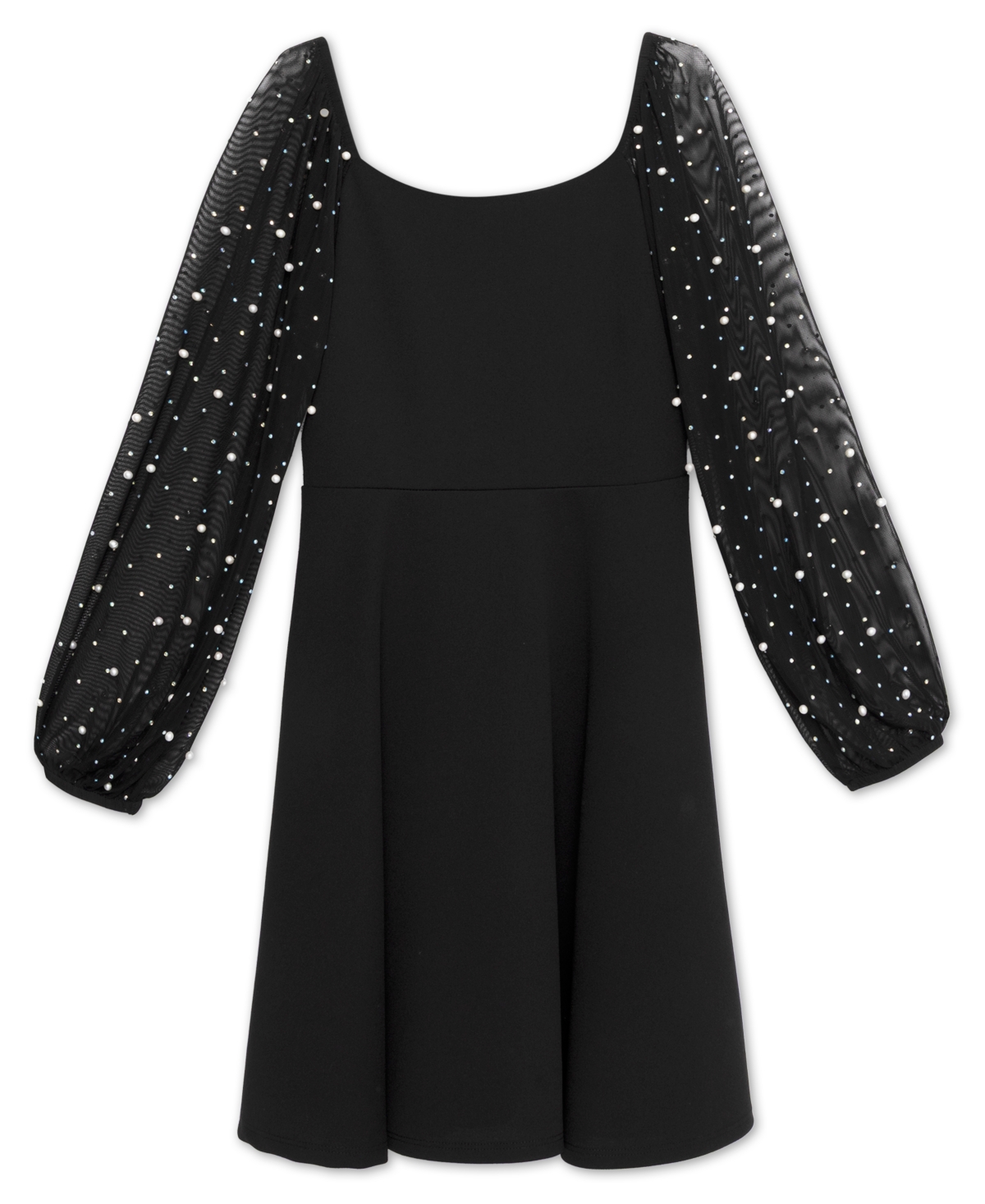 Speechless Big Girls Knee Length Long Sleeve Round Neck Dress
