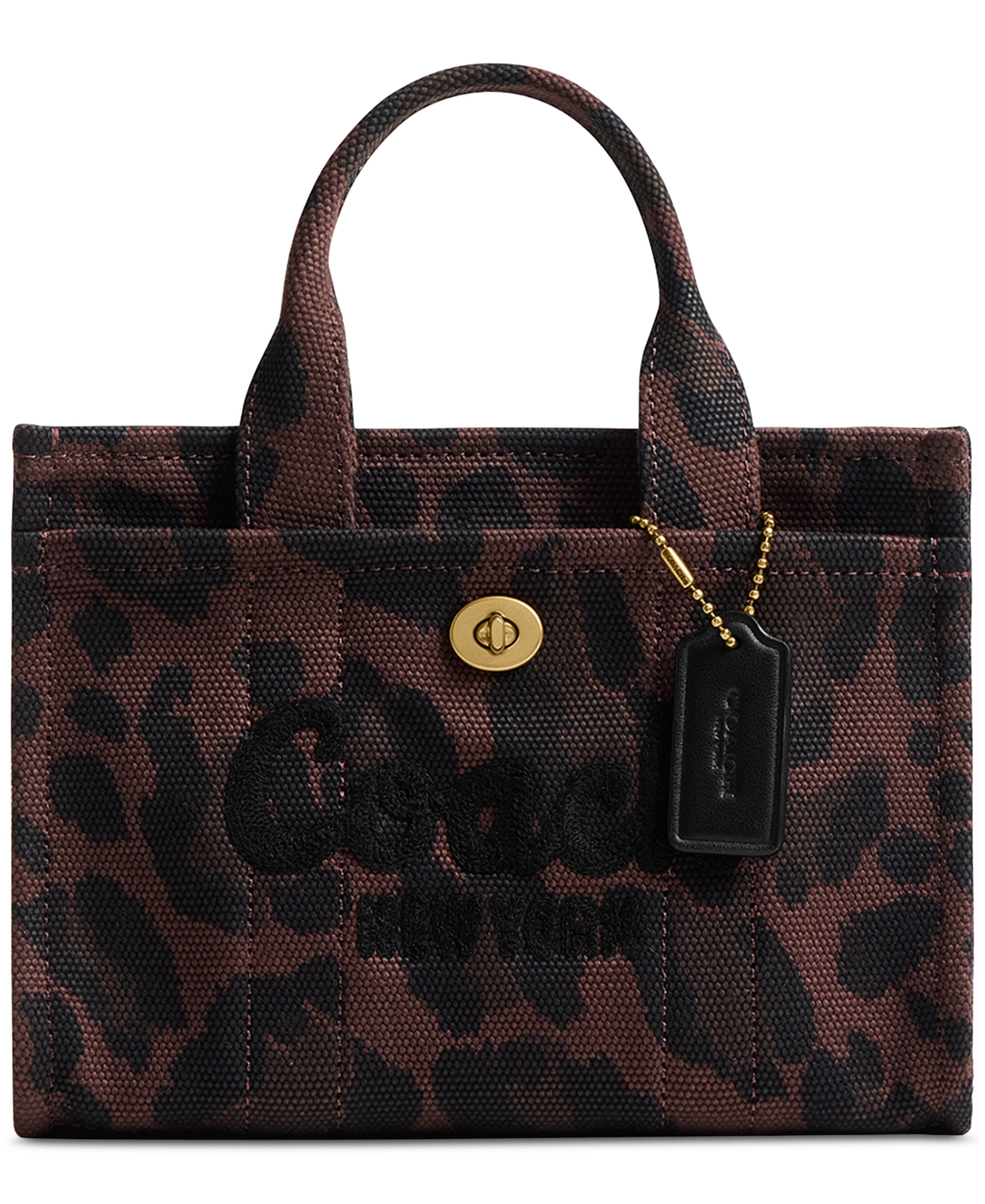 Coach Cargo Mini Canvas Leopard Print Tote Bag 20