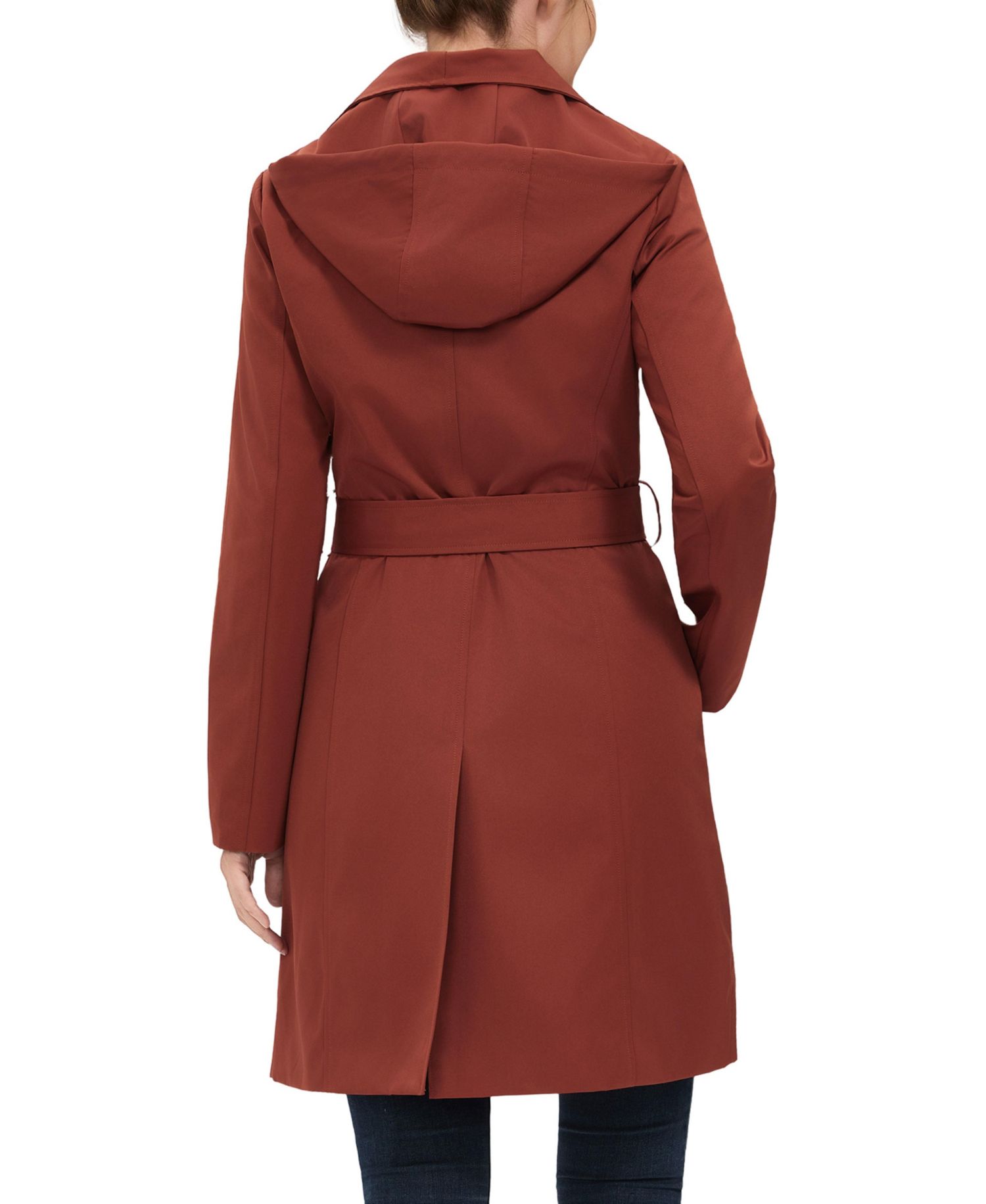 Women's Wing Collar Hooded Trench Coat