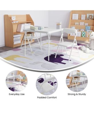 Kids 3 Piece Folding Table And Chair Set - Kids Activity Table Set
