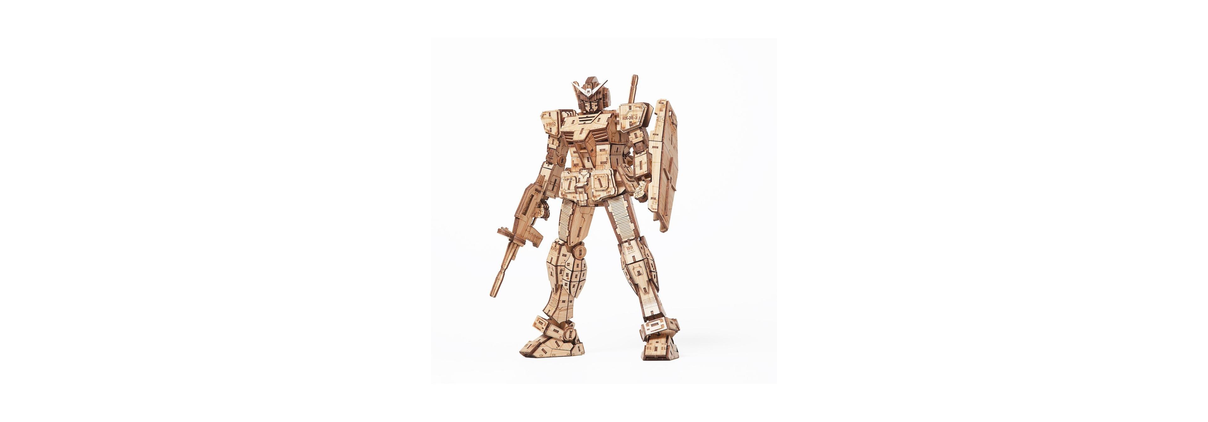 Flash Popup 3D Diy Puzzle: Rx-78-2 wa-gu-mi Mobile Suit First Gundam Bamboo