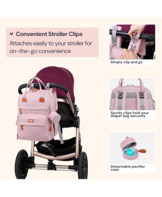 Kids Diaper Bag Backpack Stylish 40L Hands Free Bag with Changing Pad, Stroller Straps & Water-Resistant, Dark Gray, Extra Large