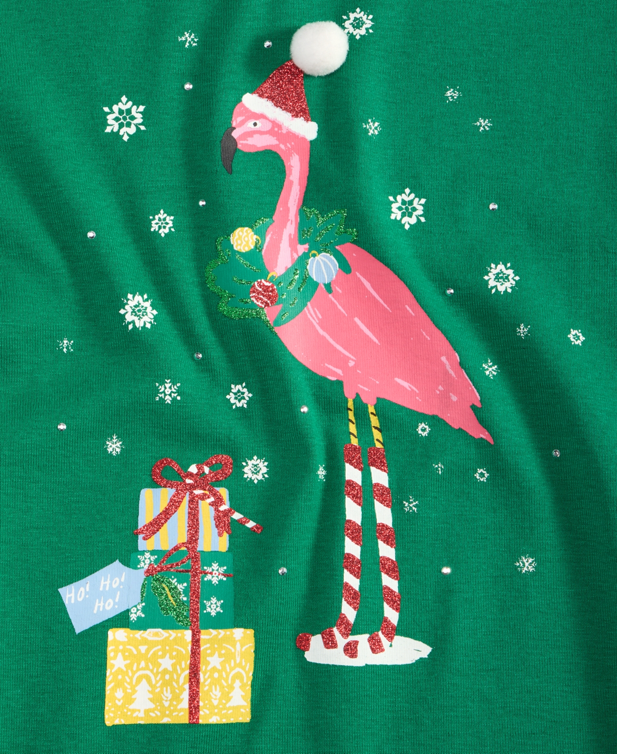 Holiday Lane Women's Flamingo Long-Sleeve Top, Macy's Exclusive