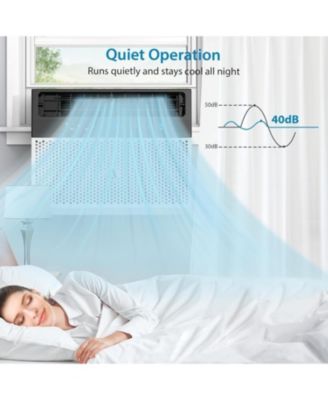 8,000 BTU Window Air Conditioner - Dehumidify & Fan Modes, Quiet, Easy to Install, Remote Control Included, Saddle-Style Design