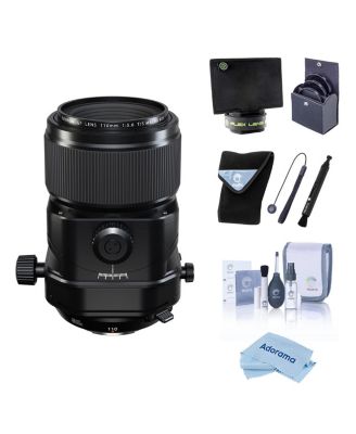 Fujinon GF 110mm f/5.6 T/S Macro Lens, Bundle with 72mm Filter Kit, Lens Wrap, Lens Shade, Lens Cleaner, Cleaning Kit, Lens Cap Tether