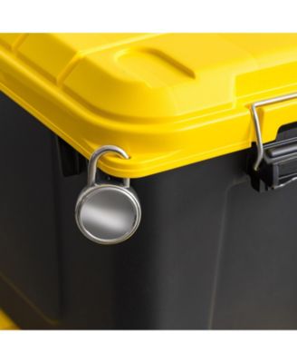 4Pack 82qt/20gal WeatherPro Storage Utility Tote Container Box, Yellow