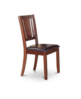 3-Pc Modern Dining Room Set - 2 Kitchen Dining Chairs and 1 Dining Room Table (Mahogany Finish)