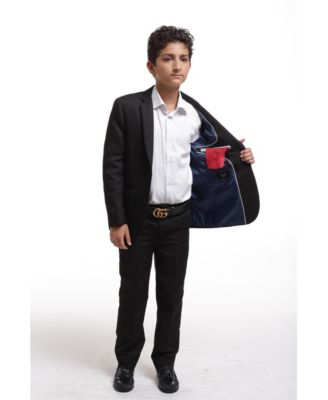 Boys Black Slim Fit Sports Coat