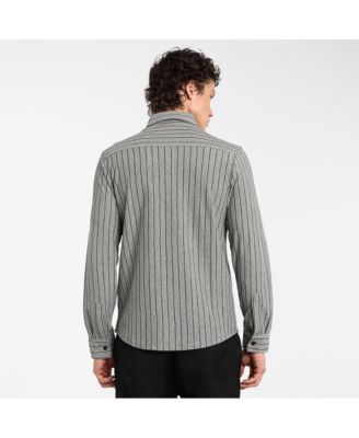 Men's Moon Grey Pinstriped Shirt