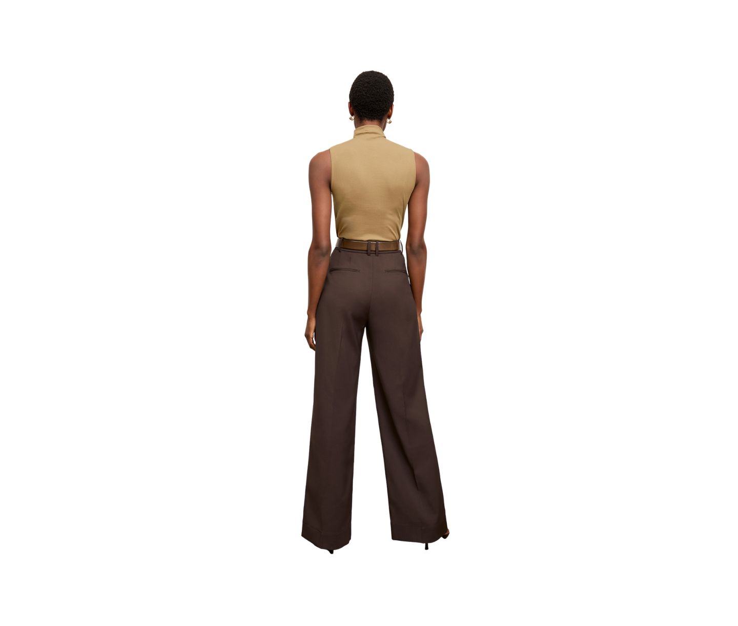 Женский топ M.M.LaFleur Jett - Organic Ribbed Pima Cotton, цвет: Седельно-коричневый — фото 3