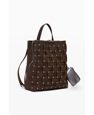 Women's Medium faux leather patch backpack