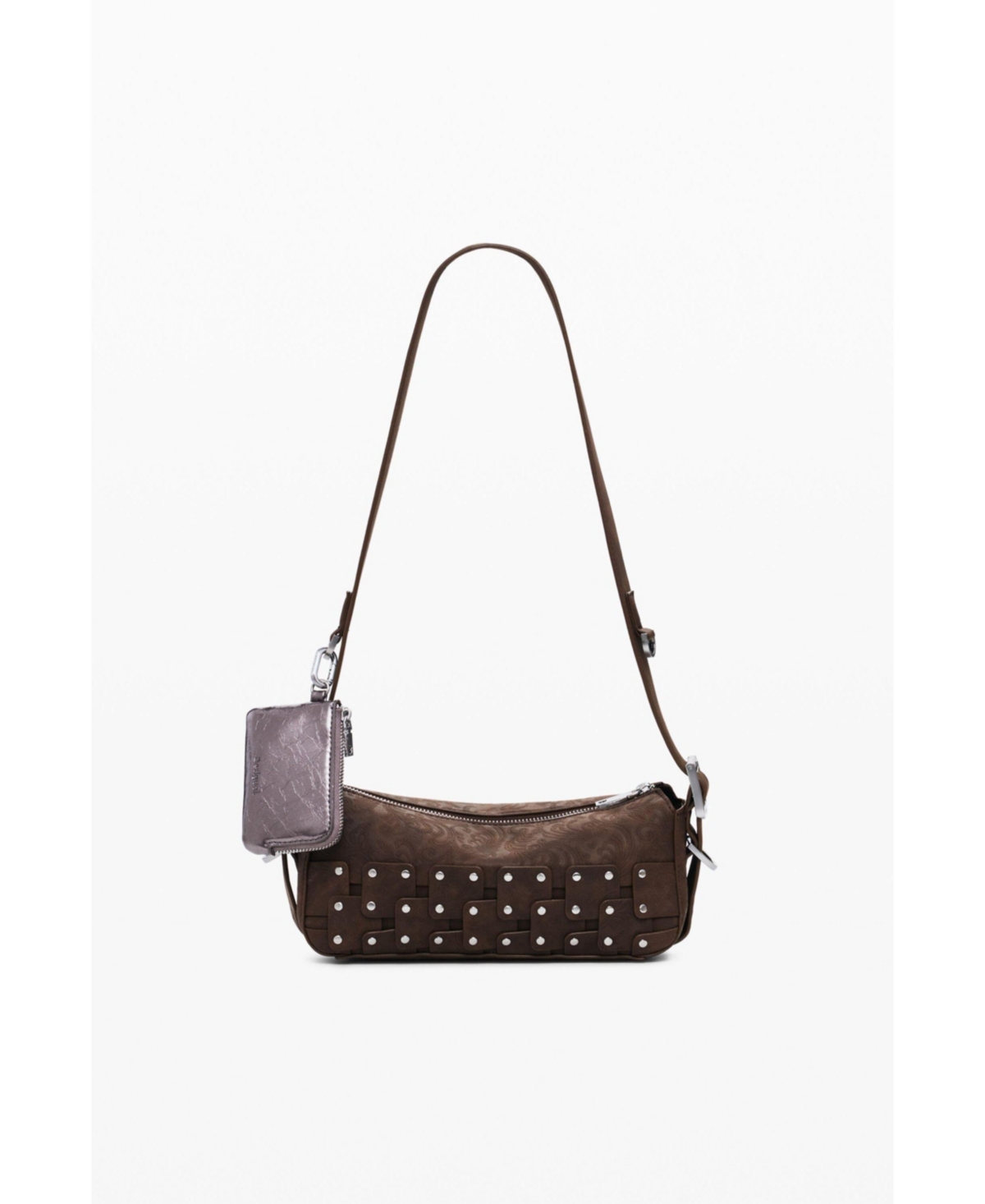 Desigual Women's Small studded patch baguette bag