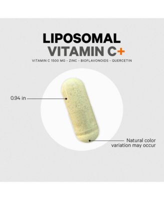 Liposomal Vitamin C Vitamins With Zinc, Elderberry, Citrus Bioflavonoids Ascorbic Acid, Quercetin & Rose Hips Fruit - 90 Capsules