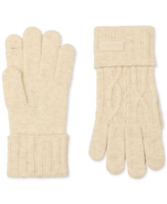Cuffed Cable-Knit Gloves