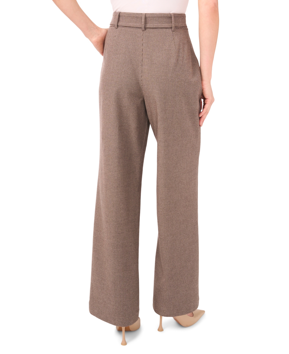 Cece Women's High Waist Tailored Pants In Brown