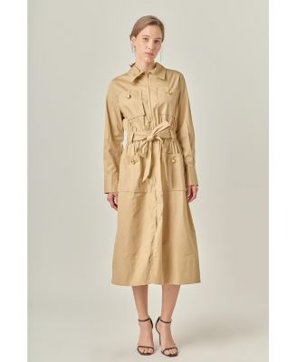 Women's BIG POCKET MIDI DRESS