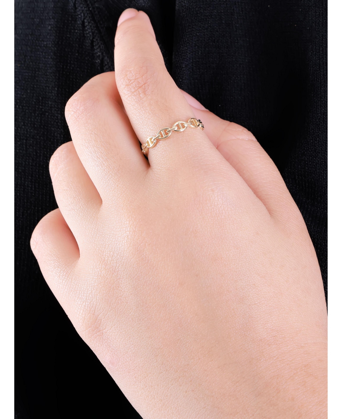 Devata Mariner Anchor Ring in 14K Gold, Size 9, approx. 1.8 grams.