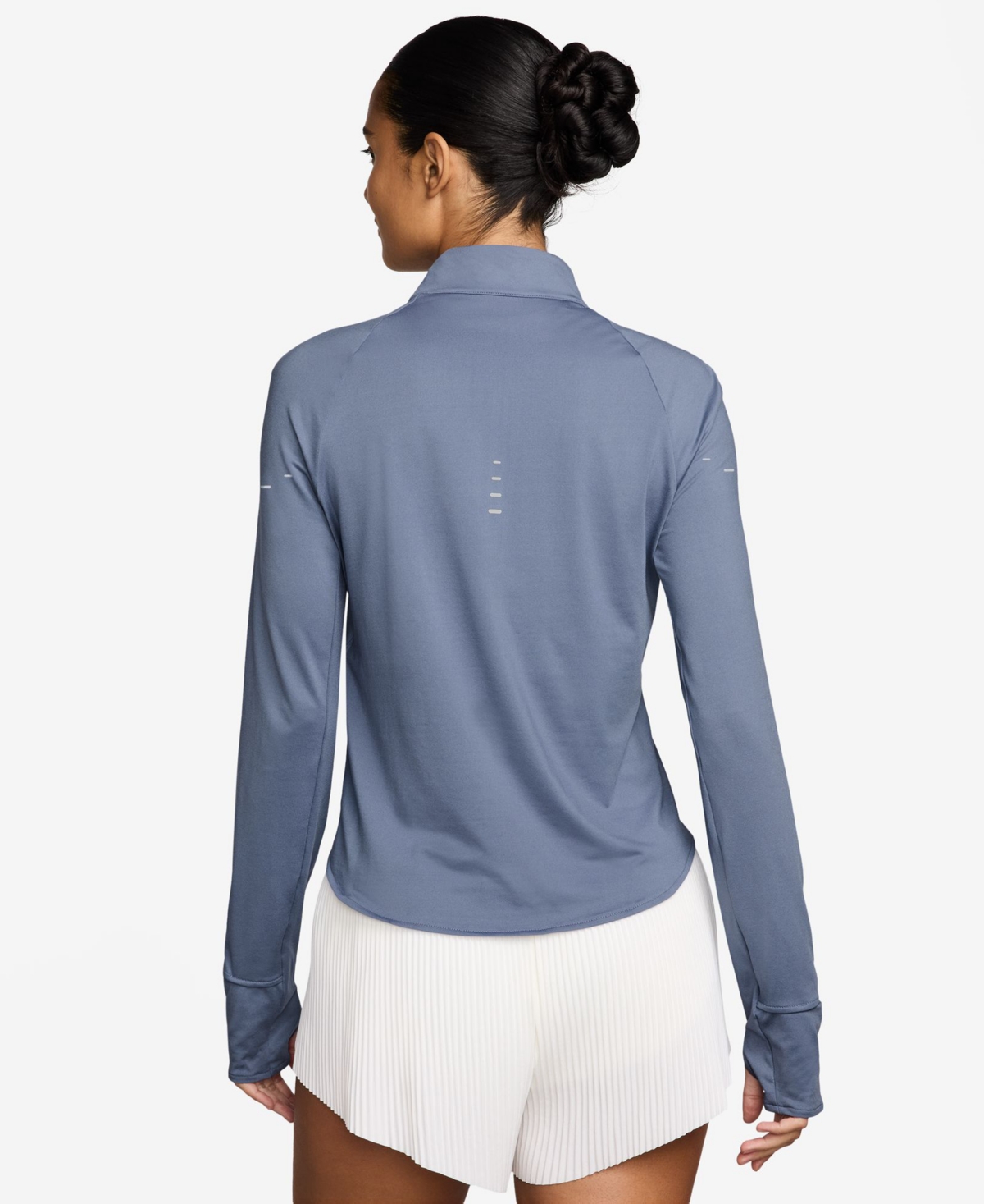 Nike Women's Swift Dri-fit Uv 1/4-zip Running Top In Blue