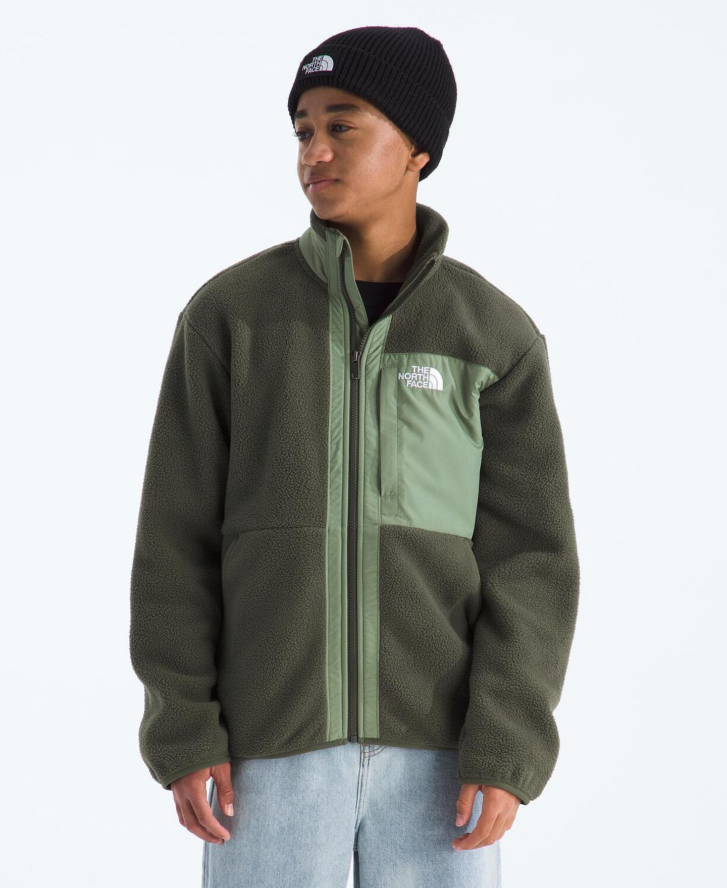 Куртка The North Face Yumiori Full Zip Jacket для мальчиков, цвет: Серо-коричневый зелёный / Туманный — фото 1