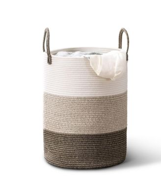 Large Laundry Hamper (15x19.7") - 3 Tone Tan