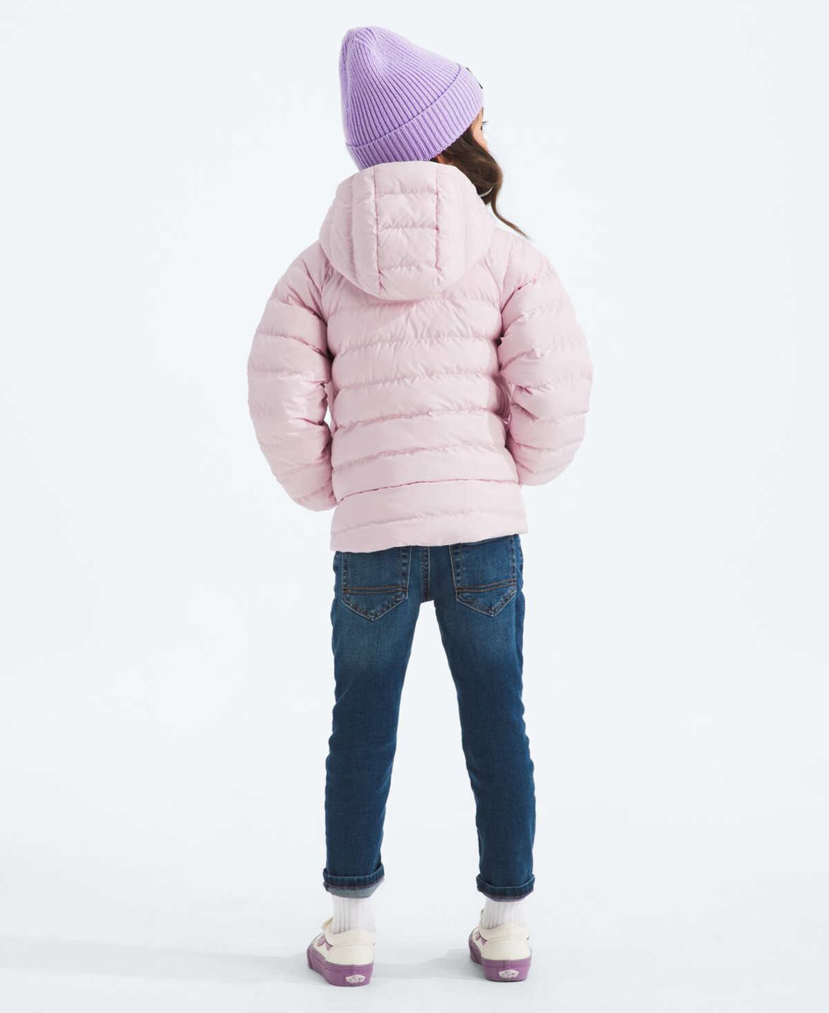 The North Face Toddler And Little Girls Perrito Reversible Hooded Jacket In Pink