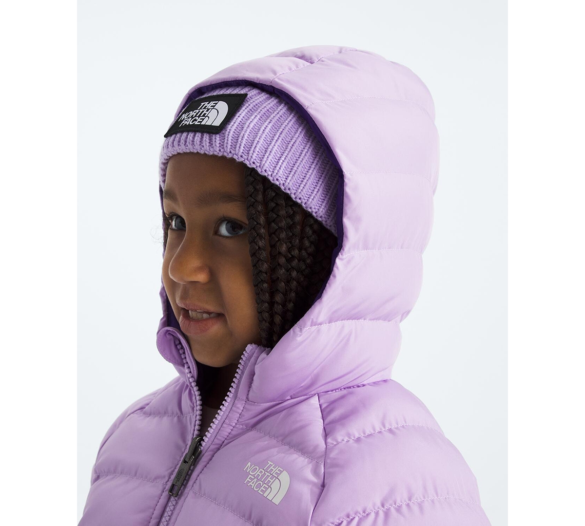 The North Face Toddler And Little Girls Reversible Perrito Hooded Jacket In Purple